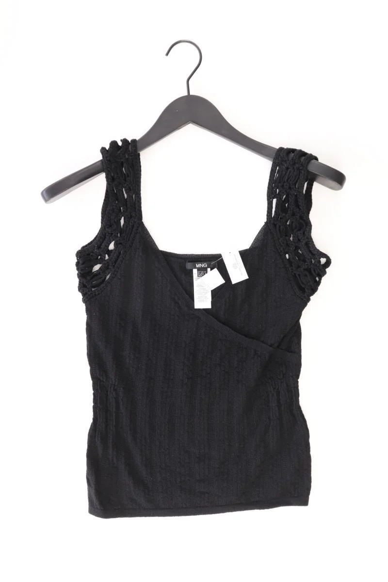 Mango Trägertop Gr. S Vintage schwarz aus Viskose