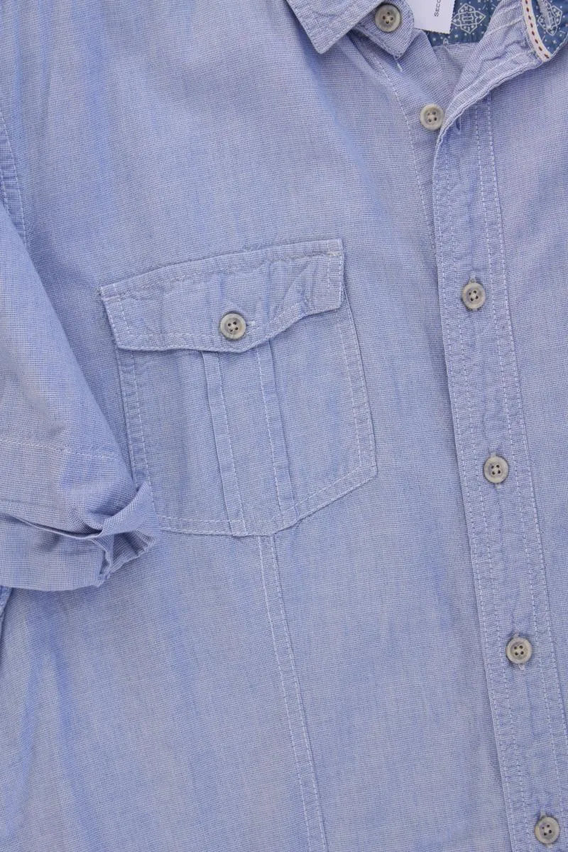 edc by Esprit Kurzarmhemd für Herren Gr. XL blau
