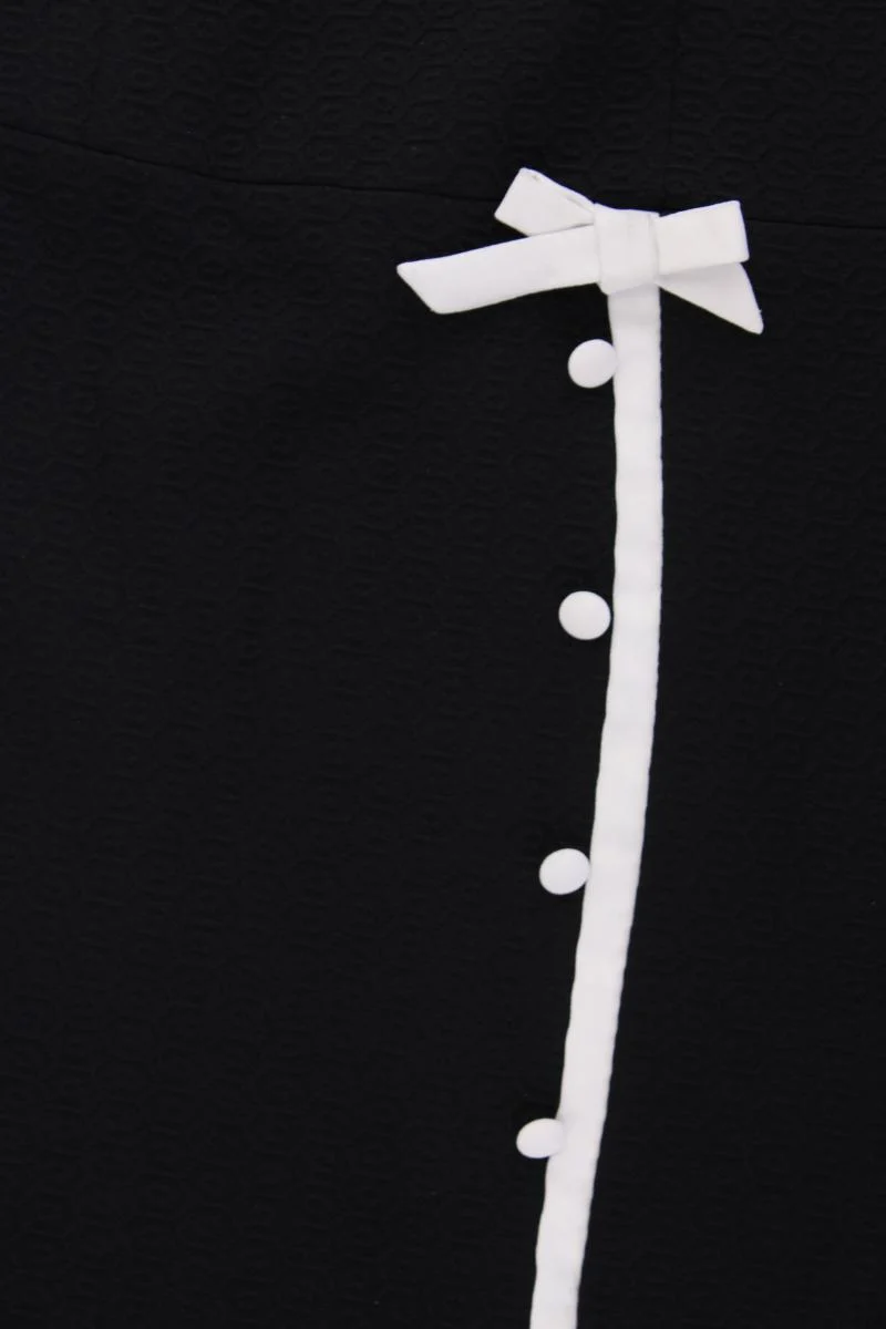 Linea Raffaelli Etuikleid Gr. 40 Kurzarm schwarz aus Polyamid