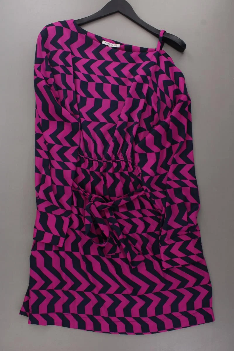 FIFTH HOUSE Langarmkleid Gr. 42 geometrisches Muster lila aus Polyester