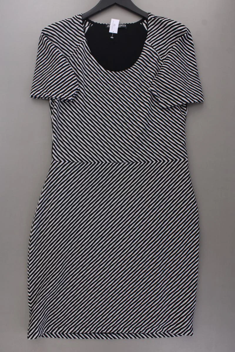 Juffrouw Jansen Amsterdam Bleistiftkleid Gr. XL gestreift Kurzarm grau