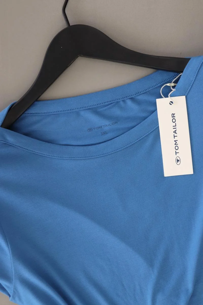 Tom Tailor T-Shirt Gr. XXXL neu mit Etikett Kurzarm blau aus Baumwolle