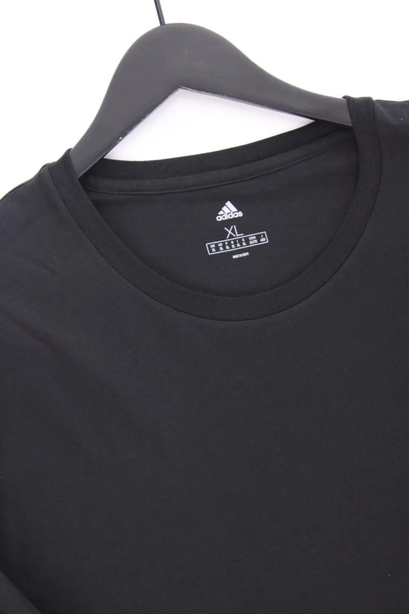 Adidas T-Shirt für Herren Gr. XL Kurzarm schwarz