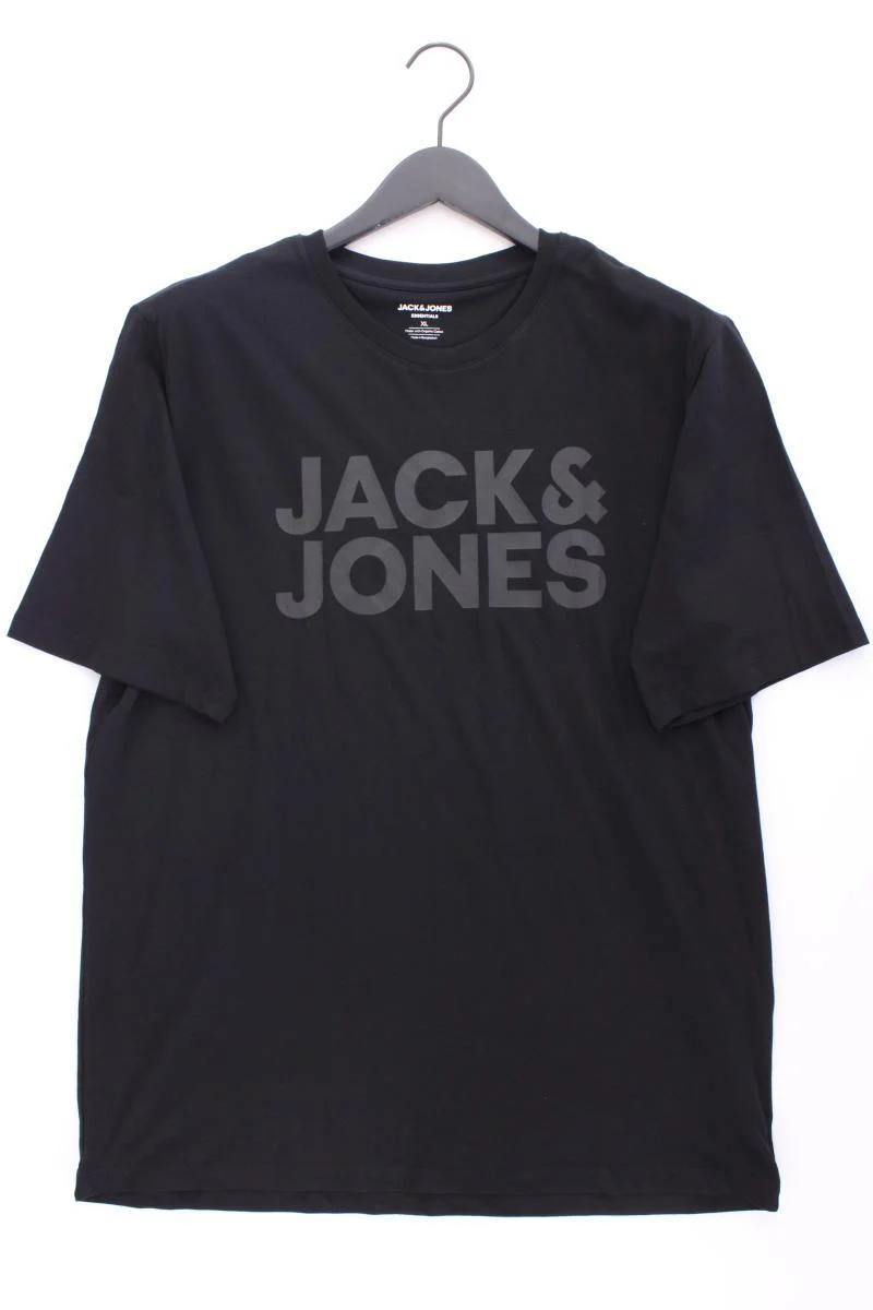Jack & Jones Printshirt für Herren Gr. XL Kurzarm schwarz