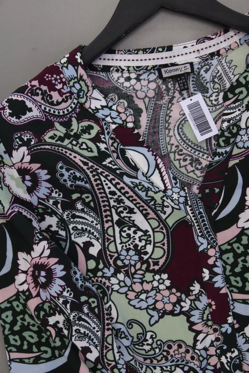 Kenny S. Langarmkleid Gr. 34 mit Paisleymuster mehrfarbig
