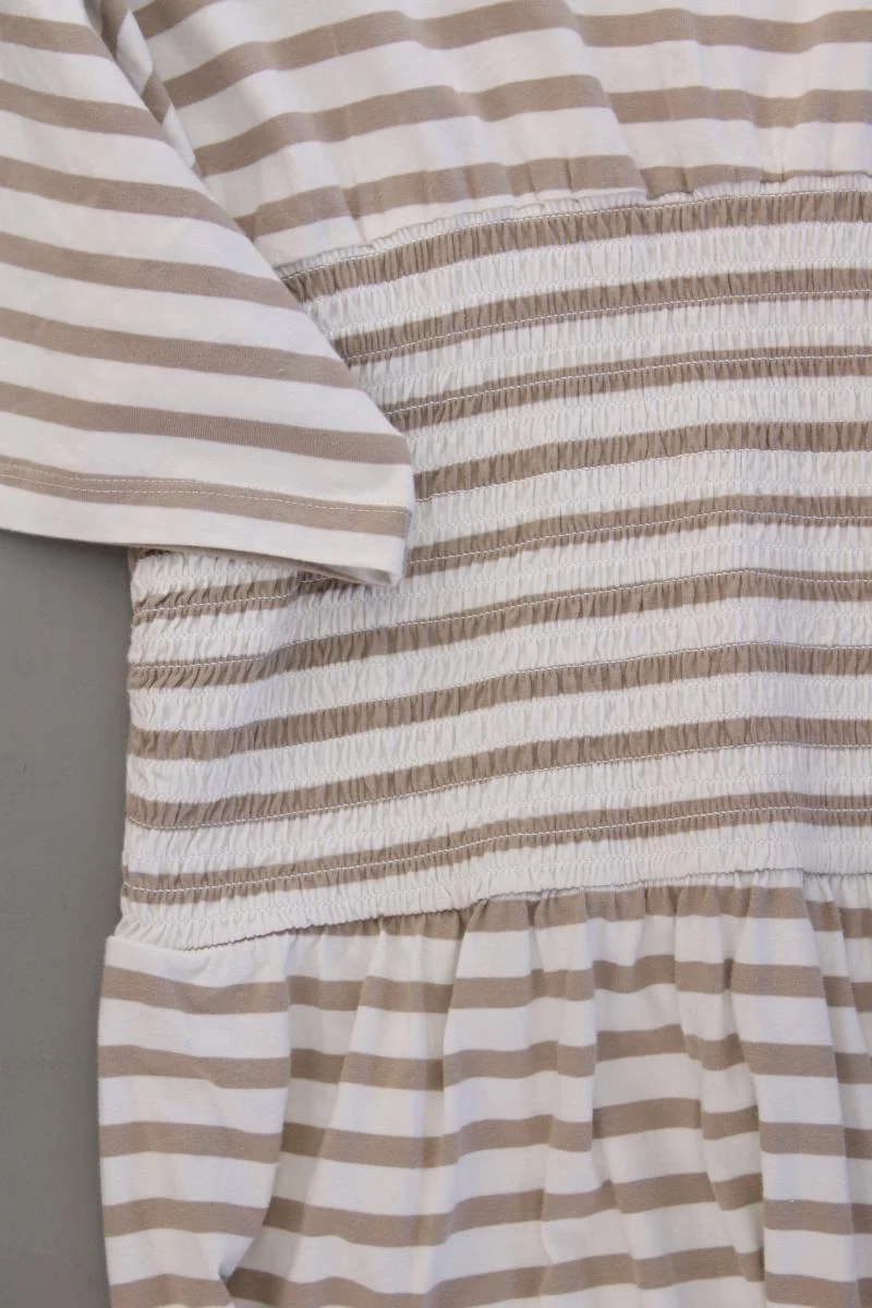Asos Kurzarmkleid Gr. 42 gestreift creme aus Baumwolle
