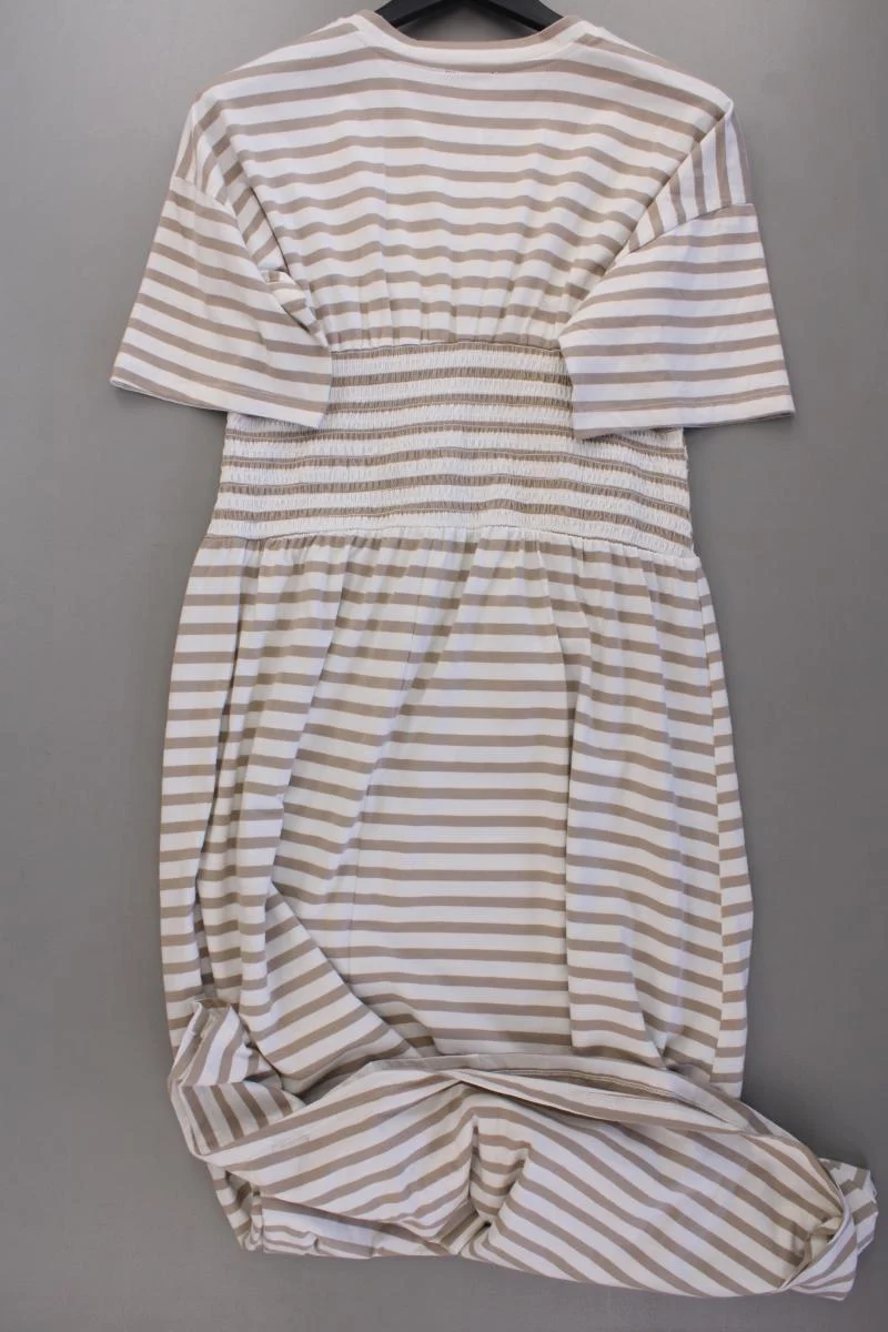 Asos Kurzarmkleid Gr. 42 gestreift creme aus Baumwolle