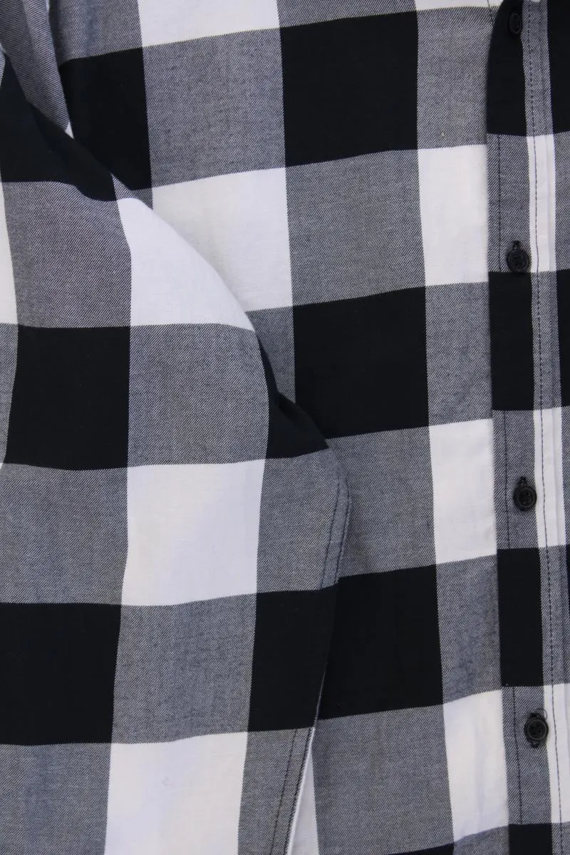 Pier One Langarmhemd Gr. 5XL für Herren Gr. XXXL kariert neu mit Etikett grau