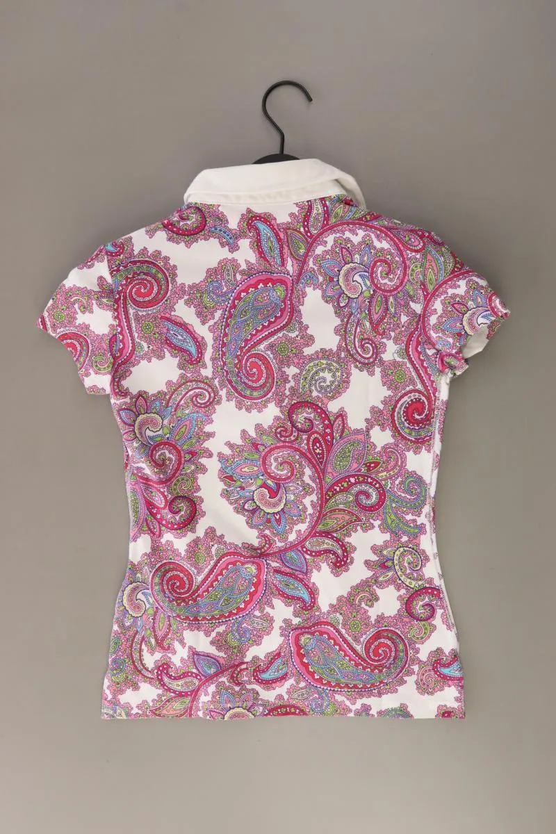 Tommy Hilfiger Poloshirt Gr. S mit Paisleymuster Kurzarm rosa aus Baumwolle