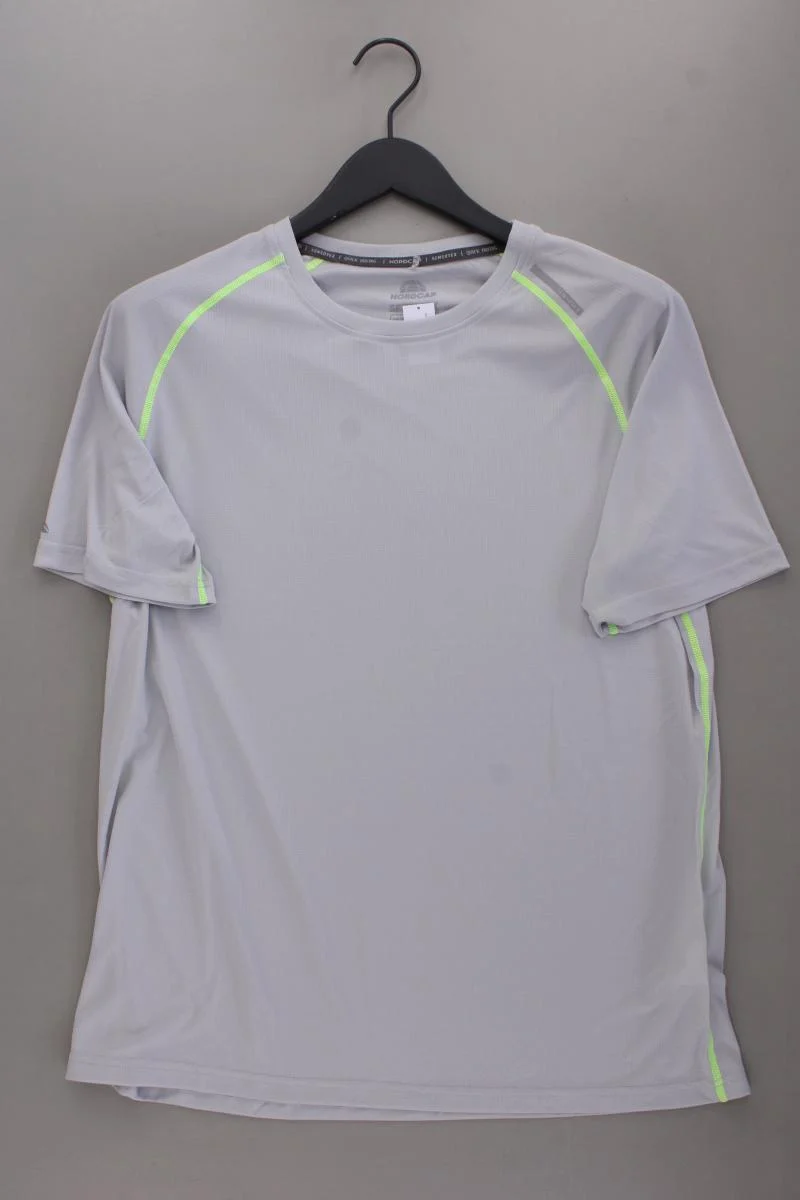 Nordcap Sportshirt für Herren Gr. L neuwertig Kurzarm grau aus Polyester