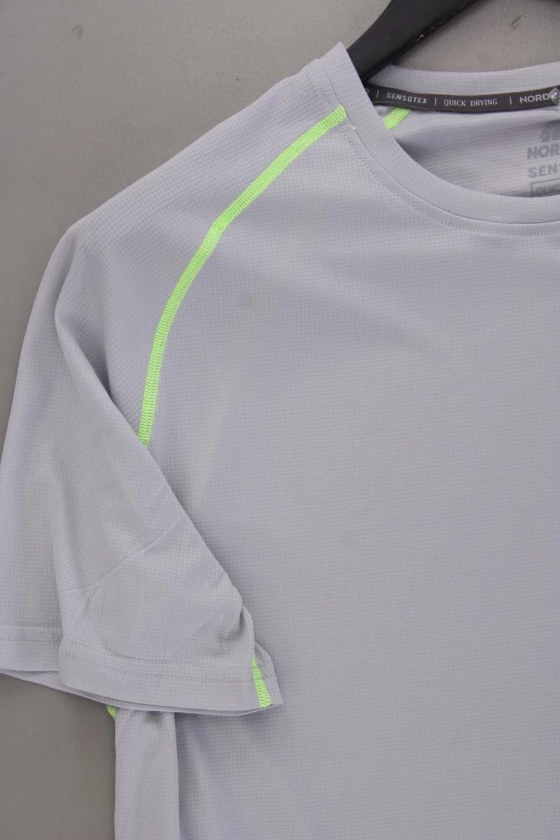 Nordcap Sportshirt für Herren Gr. L neuwertig Kurzarm grau aus Polyester