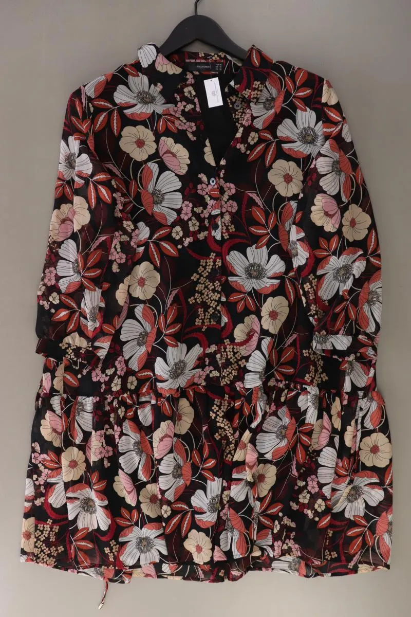 Hallhuber Langarmkleid Gr. 40 mit Blumenmuster schwarz aus Polyester