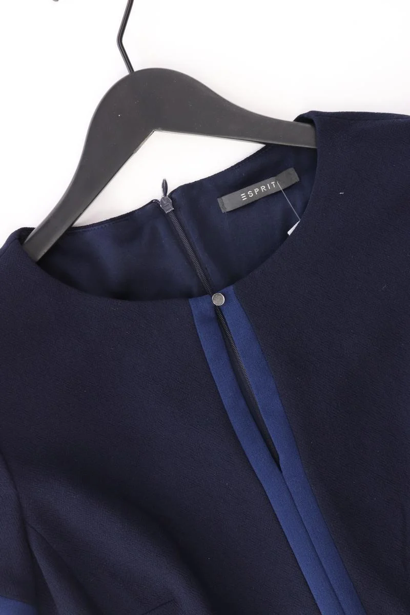 Esprit Bleistiftkleid Gr. 40 Kurzarm blau aus Polyester