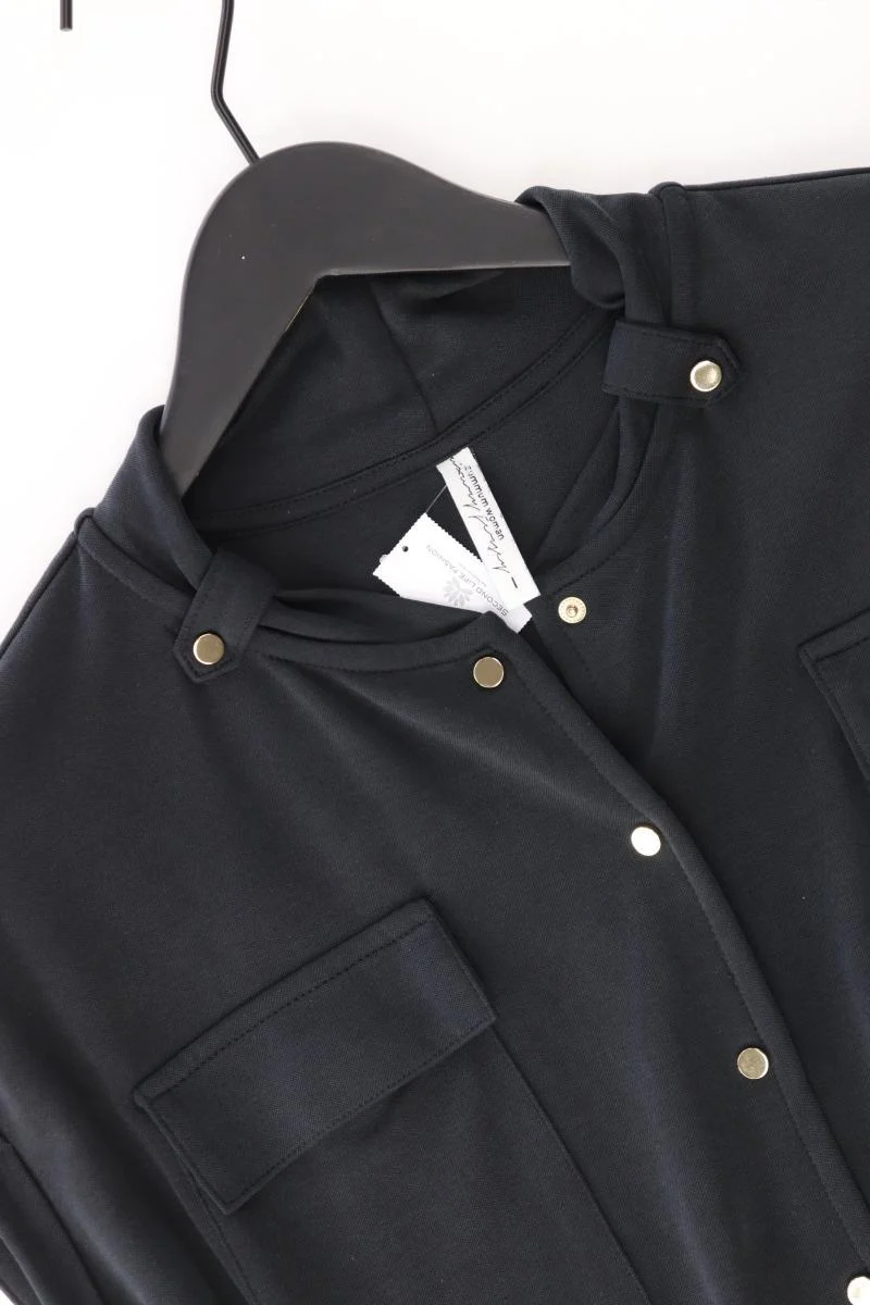 Summum Kurzarmkleid Gr. L neuwertig mit Gürtel schwarz aus Modal