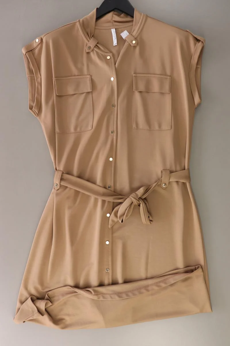 Summum Kurzarmkleid Gr. XXL neuwertig mit Gürtel braun aus Modal
