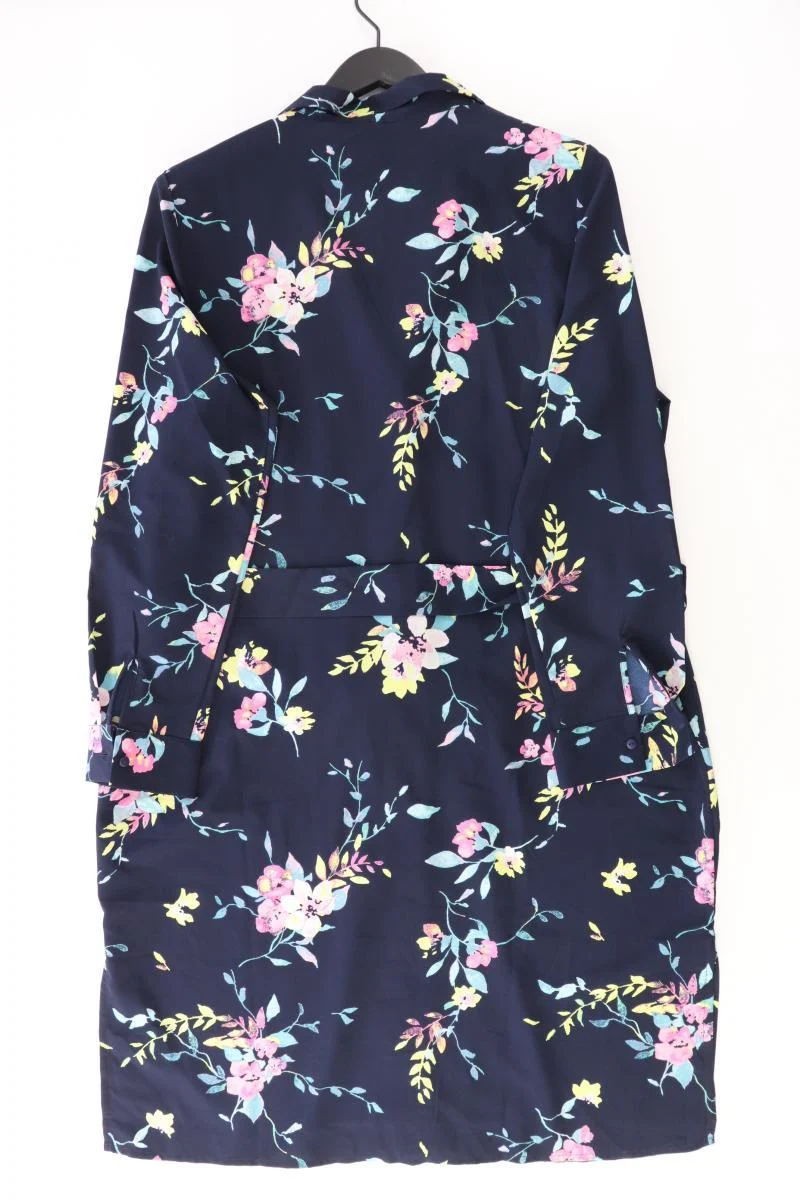 Vero Moda Kleid Gr. XL mit Blumenmuster mit Gürtel Langarm blau aus Polyester