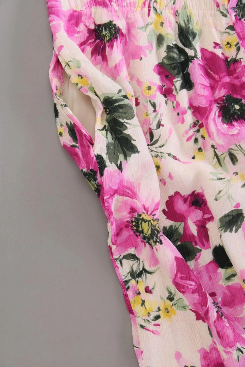 Abercrombie & Fitch Stoffhose Gr. L mit Blumenmuster neuwertig mehrfarbig