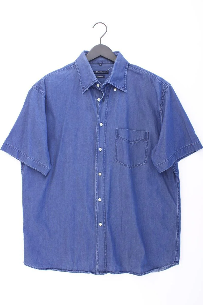 McNeal Jeanshemd für Herren Gr. XL neuwertig Kurzarm blau aus Baumwolle