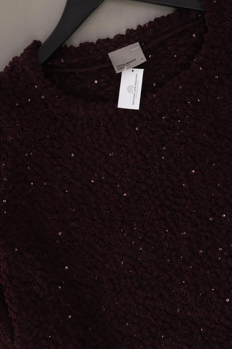 Vero Moda Pullover mit Glitzer Gr. M lila aus Polyester