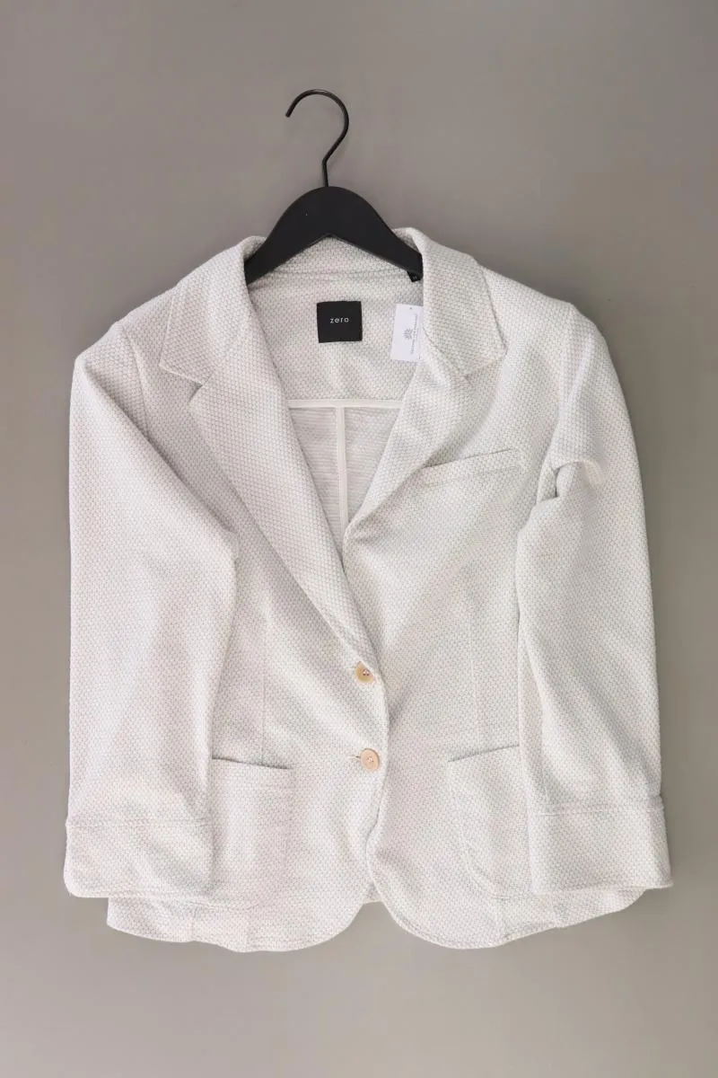 Zero Regular Blazer Gr. 38 creme aus Baumwolle