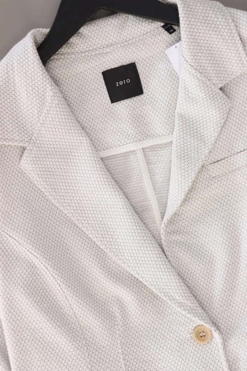Zero Regular Blazer Gr. 38 creme aus Baumwolle
