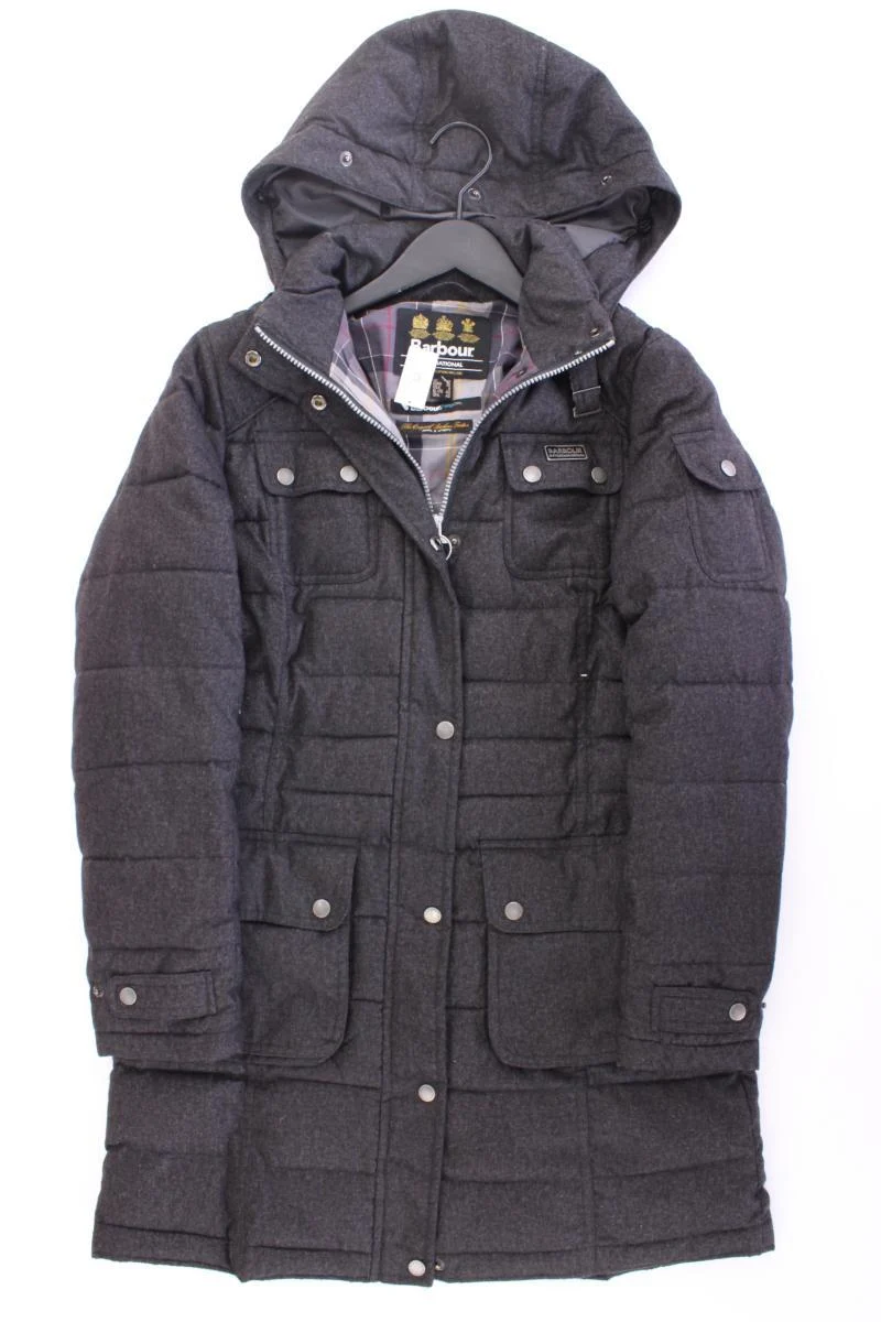 Barbour Wintermantel Gr. 38 grau aus Polyester