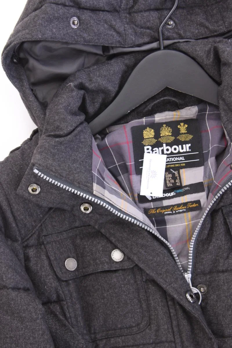 Barbour Wintermantel Gr. 38 grau aus Polyester
