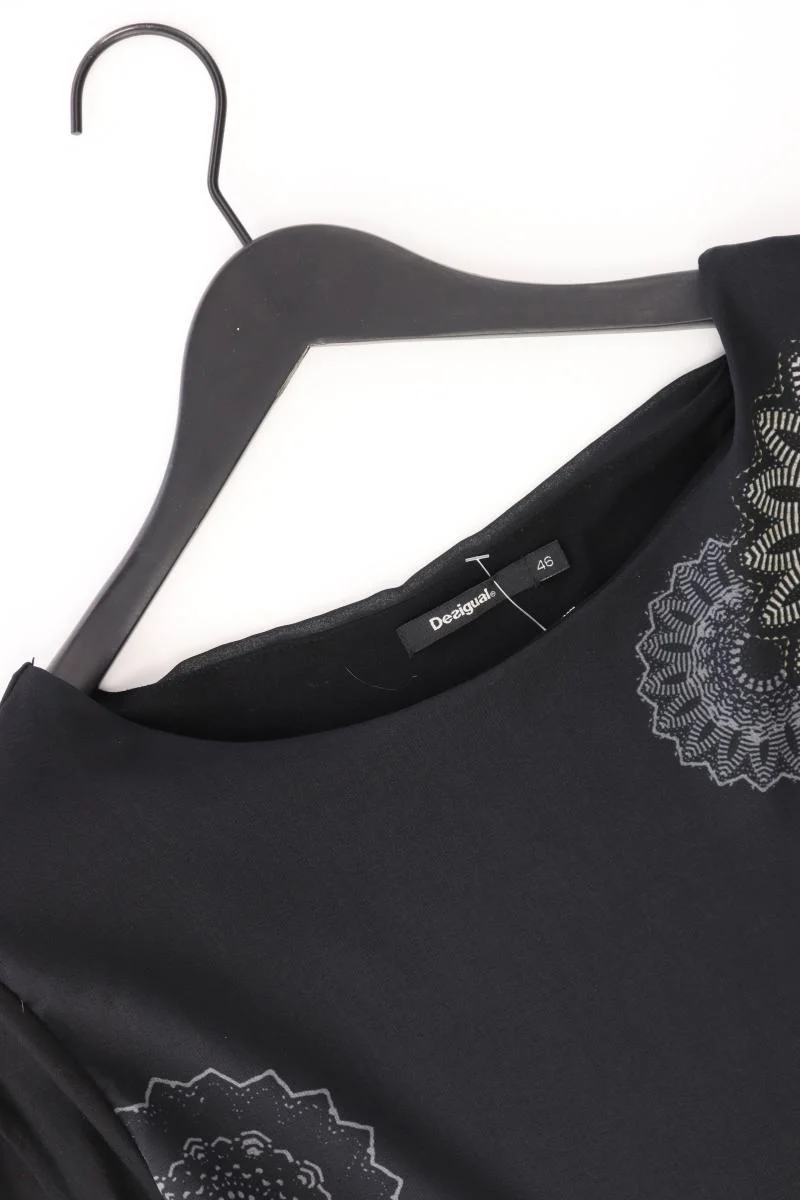Desigual Abendkleid Gr. 46 Kurzarm schwarz aus Polyester