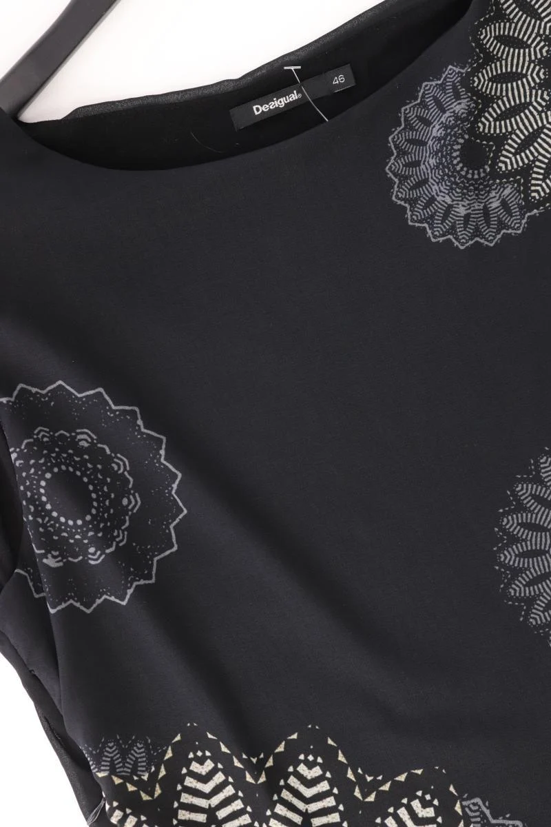 Desigual Abendkleid Gr. 46 Kurzarm schwarz aus Polyester