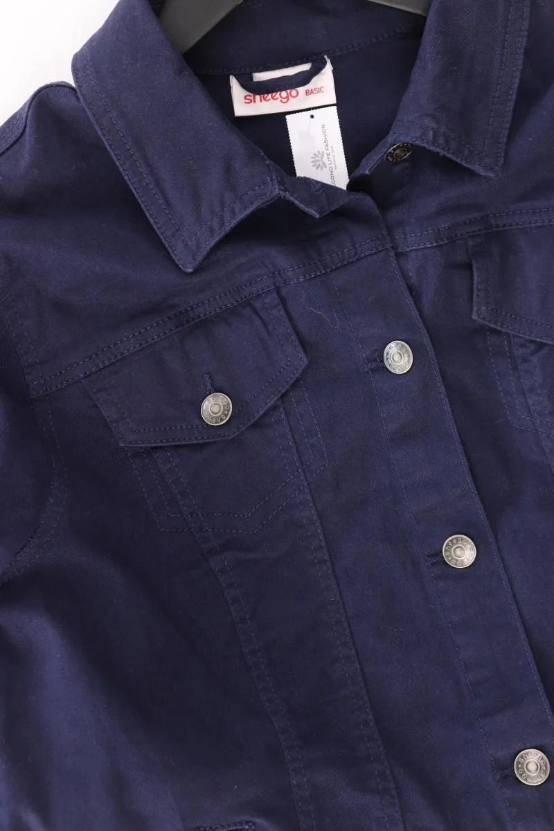 sheego Übergangsjacke Gr. 44 blau aus Baumwolle