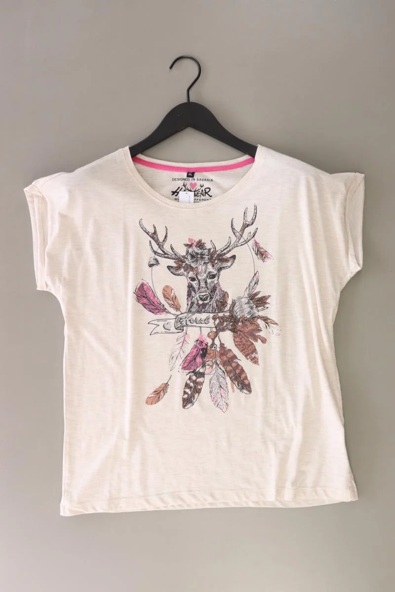Hang Wear Printshirt Gr. XL Kurzarm creme aus Baumwolle