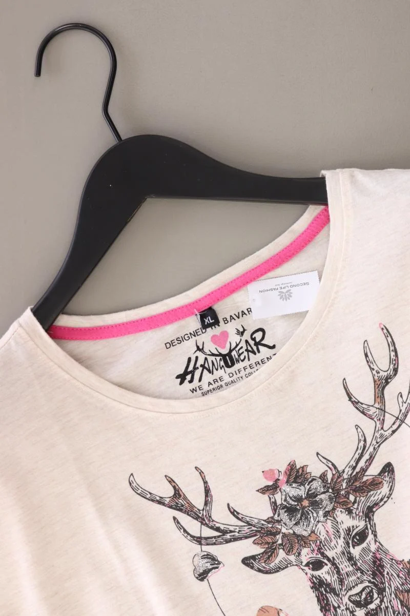 Hang Wear Printshirt Gr. XL Kurzarm creme aus Baumwolle