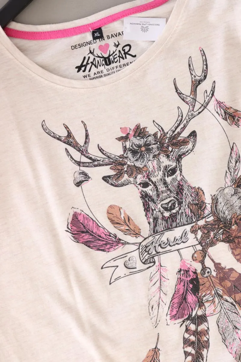 Hang Wear Printshirt Gr. XL Kurzarm creme aus Baumwolle