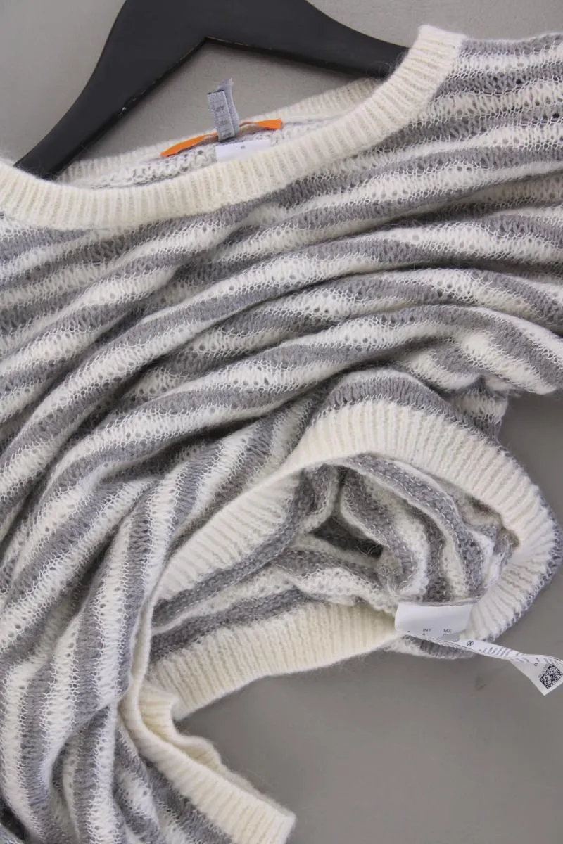 BOSS Orange Strickpullover mit Wolle für Herren Gr. S gestreift grau