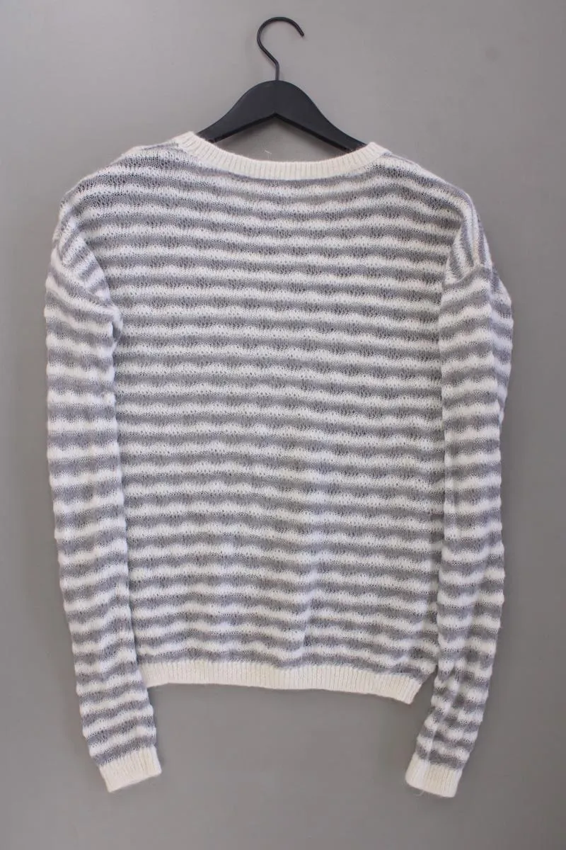 BOSS Orange Strickpullover mit Wolle für Herren Gr. S gestreift grau