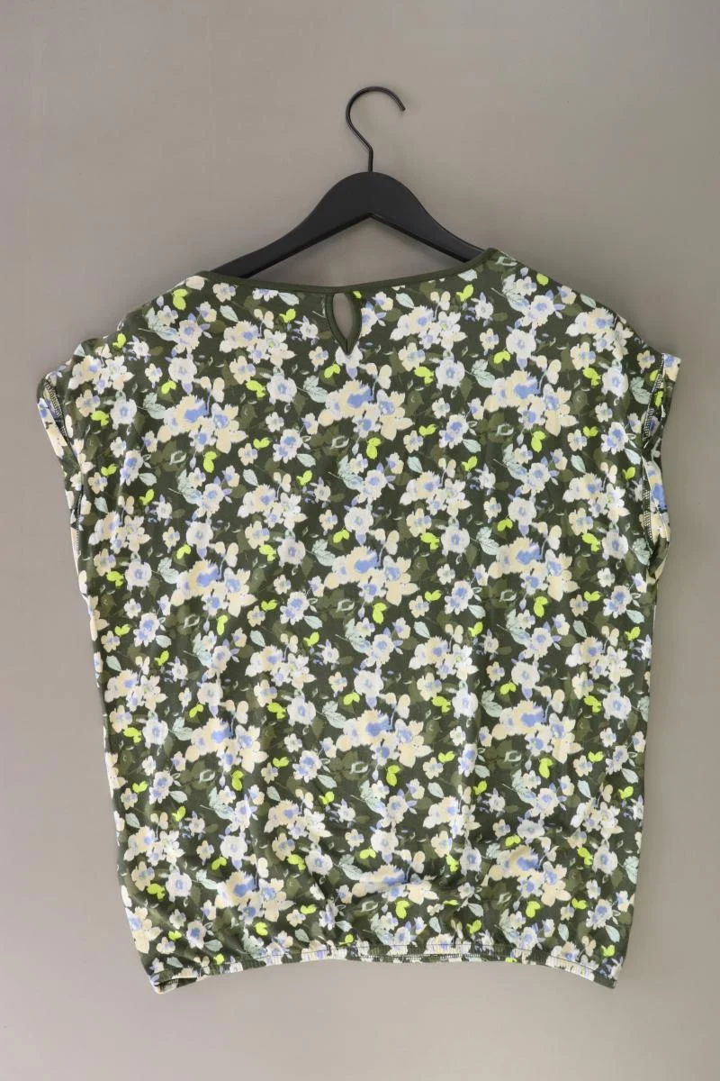 Tom Tailor Printshirt Gr. L Kurzarm olivgrün aus Viskose