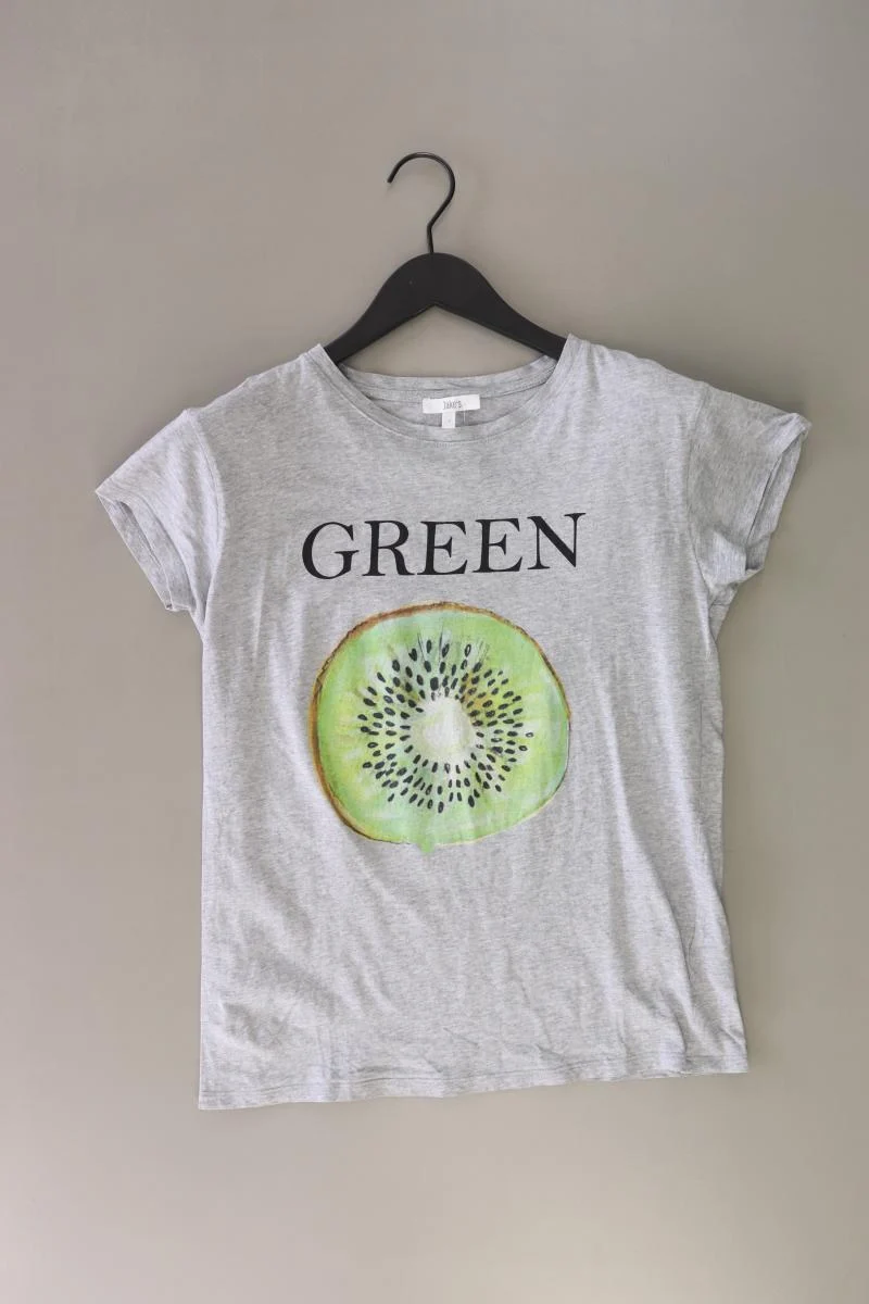 Jake*s Printshirt Gr. S Kurzarm grau aus Baumwolle