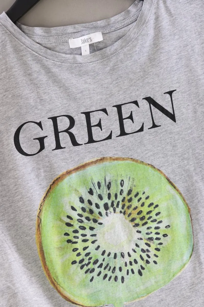 Jake*s Printshirt Gr. S Kurzarm grau aus Baumwolle