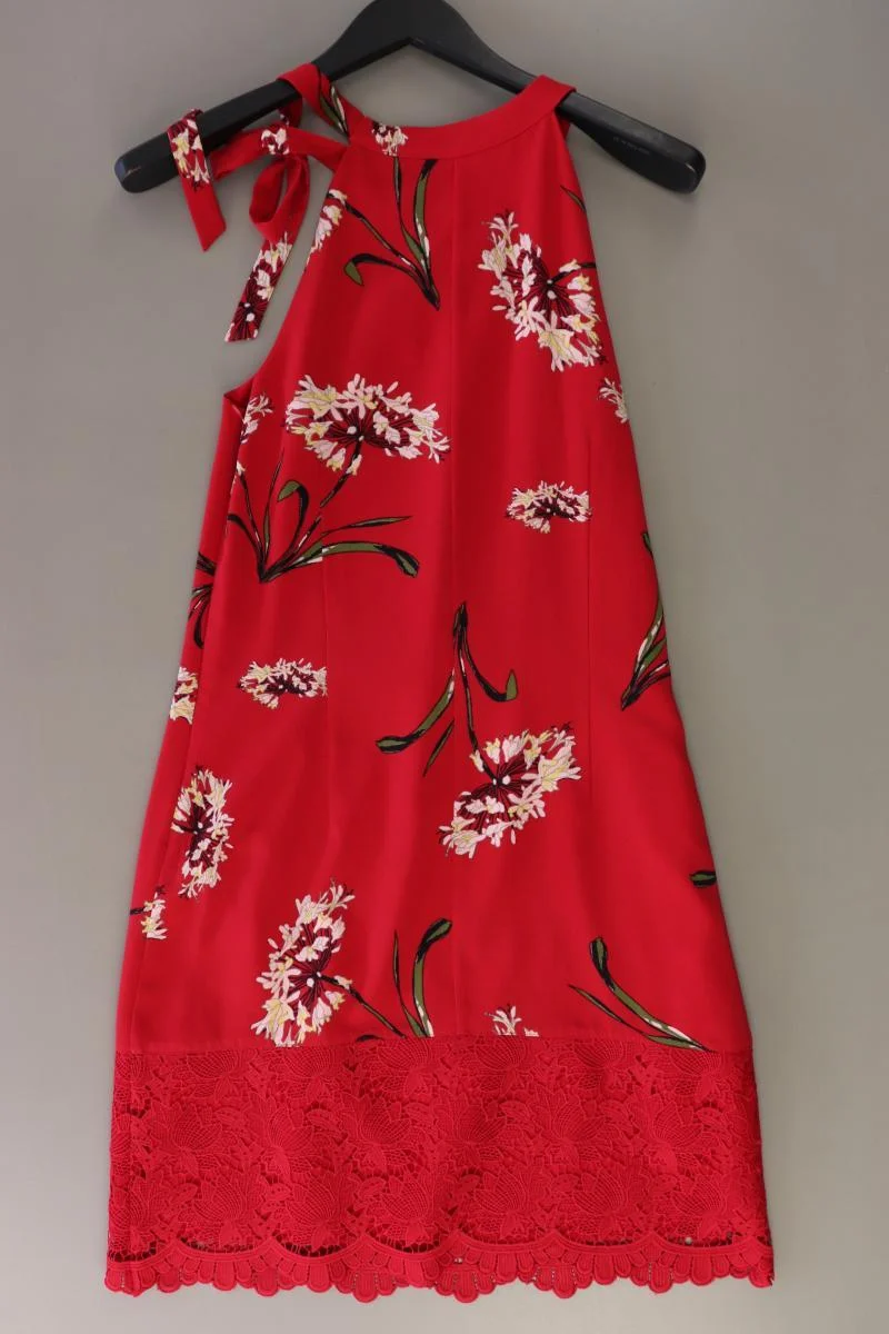 s.Oliver Black Label Midikleid Gr. 36 mit Blumenmuster Ärmellos rot