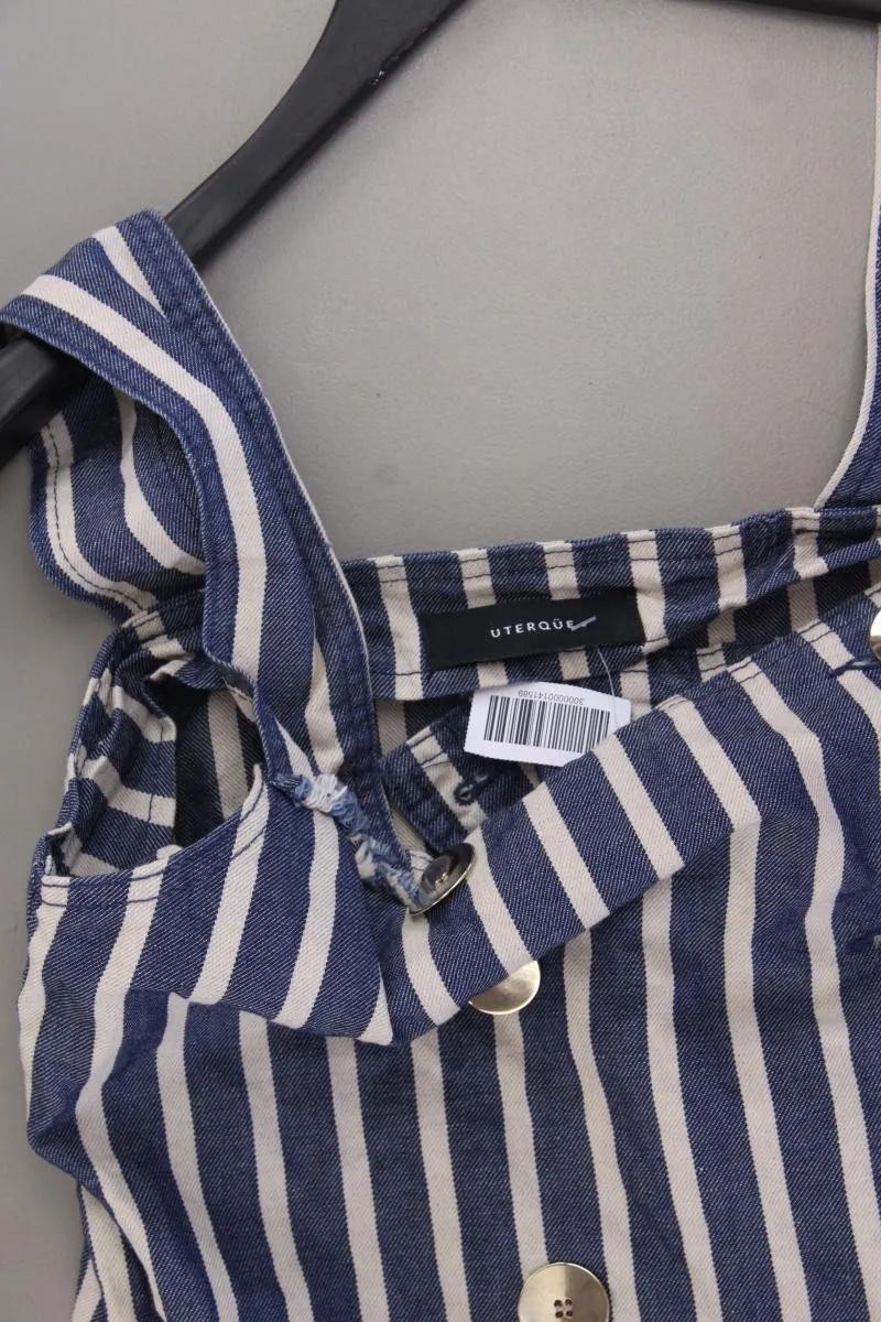 UTERQUE Trägerkleid Gr. M gestreift blau aus Baumwolle
