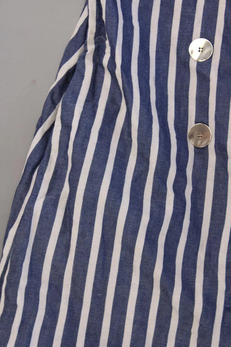 UTERQUE Trägerkleid Gr. M gestreift blau aus Baumwolle