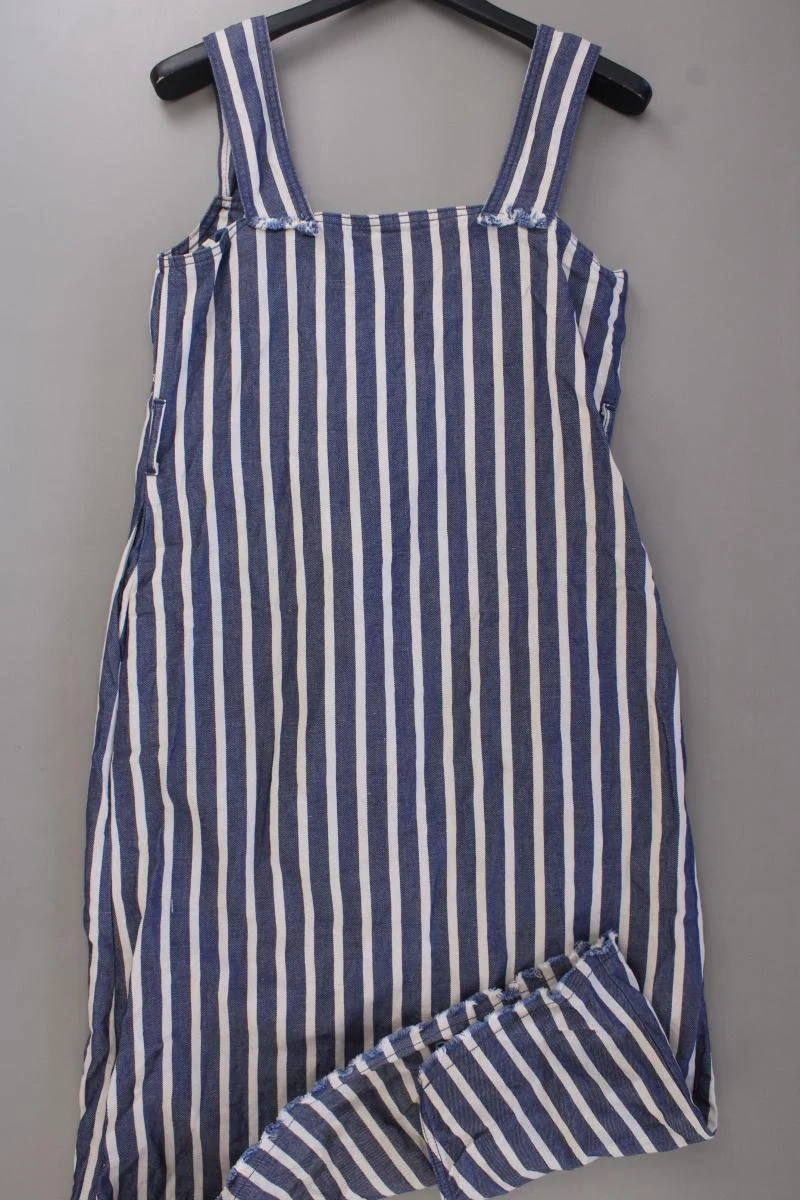 UTERQUE Trägerkleid Gr. M gestreift blau aus Baumwolle
