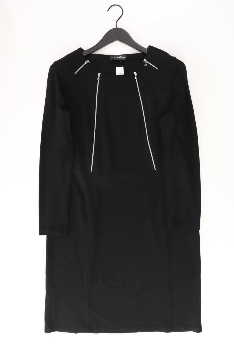Doris Streich Langarmkleid Gr. 40 schwarz aus Modal