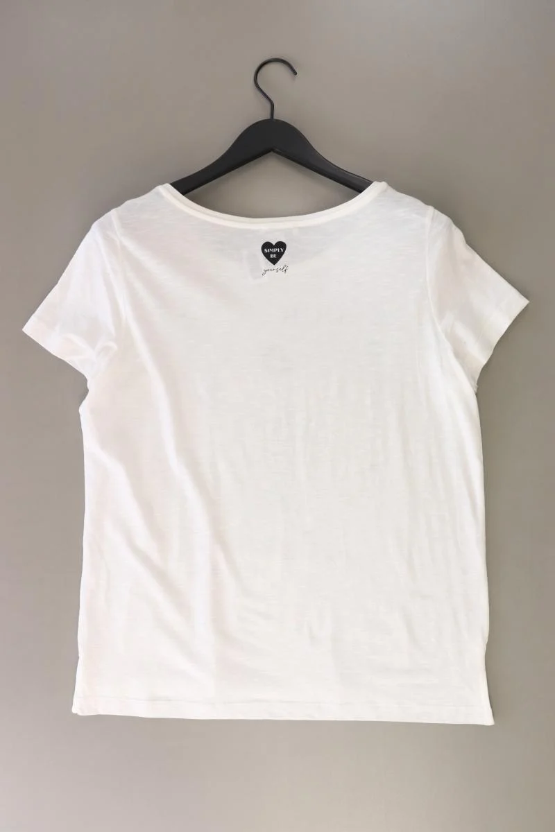 Street One Printshirt Gr. 40 Kurzarm weiß aus Baumwolle
