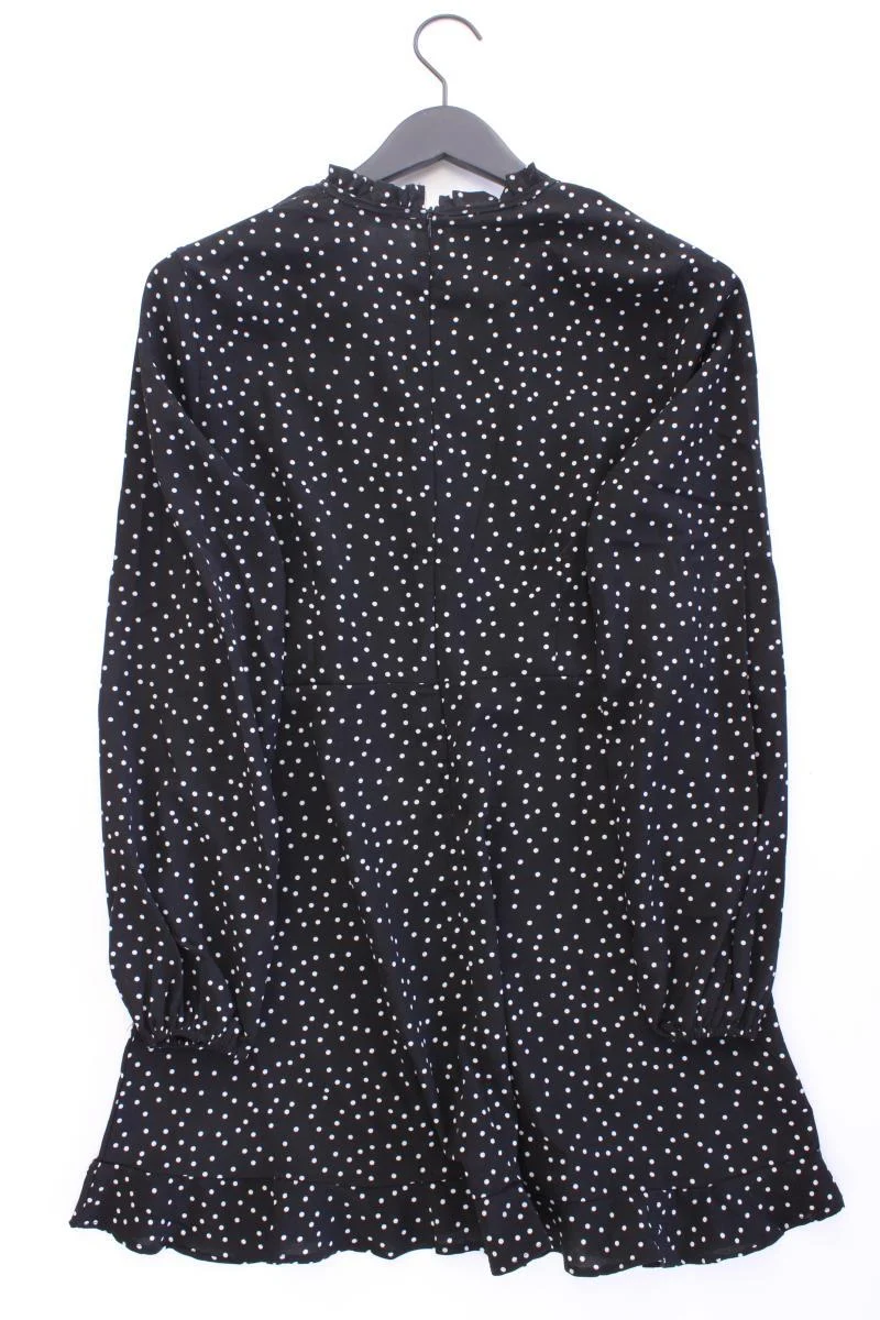 MISSGUIDED Langarmkleid Gr. 40 gepunktet schwarz