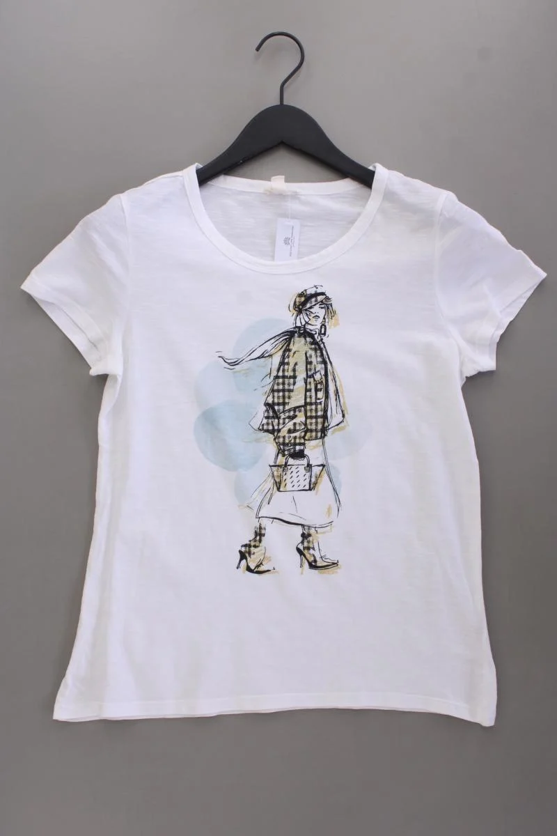 Esprit Printshirt Gr. S Kurzarm weiß