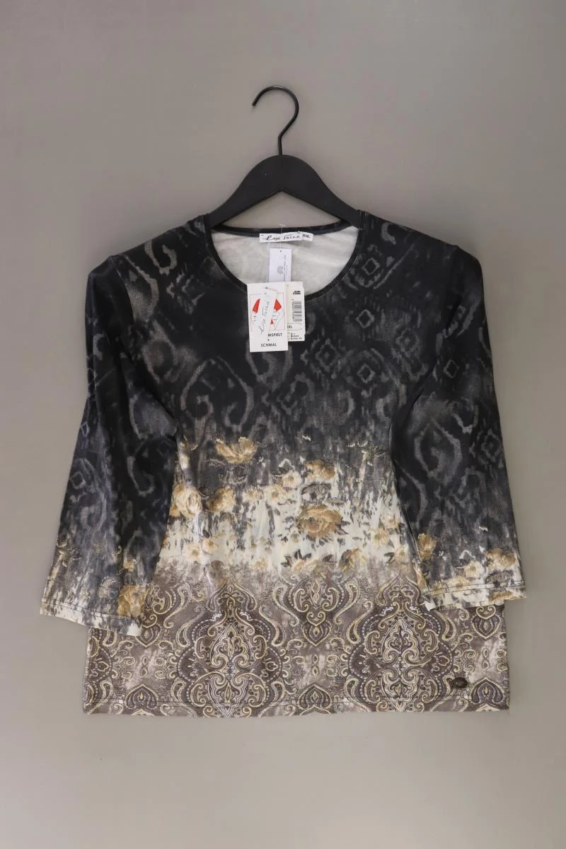 Lisa Tossa Printshirt Gr. XXL neu mit Etikett 3/4 Ärmel grau aus Viskose