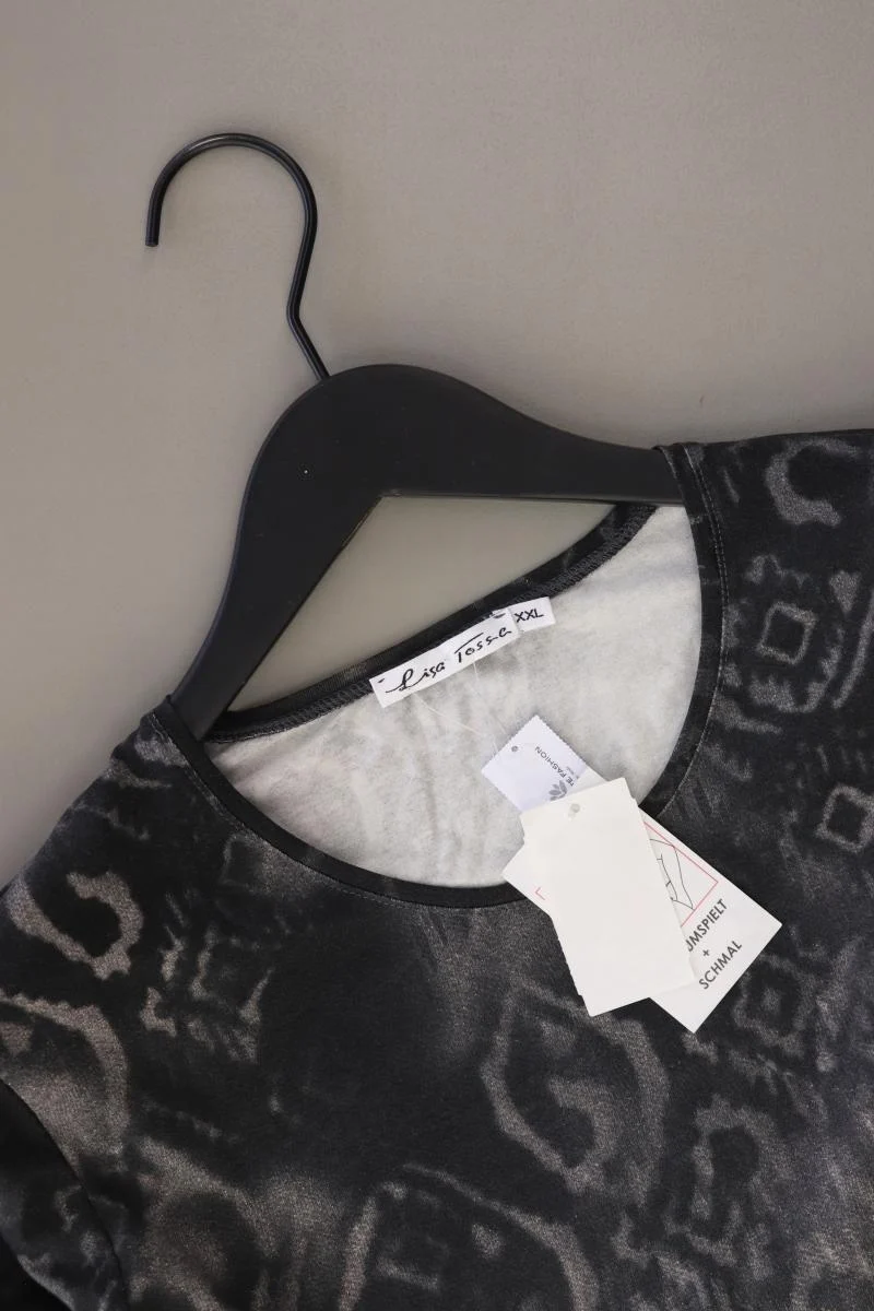Lisa Tossa Printshirt Gr. XXL neu mit Etikett 3/4 Ärmel grau aus Viskose