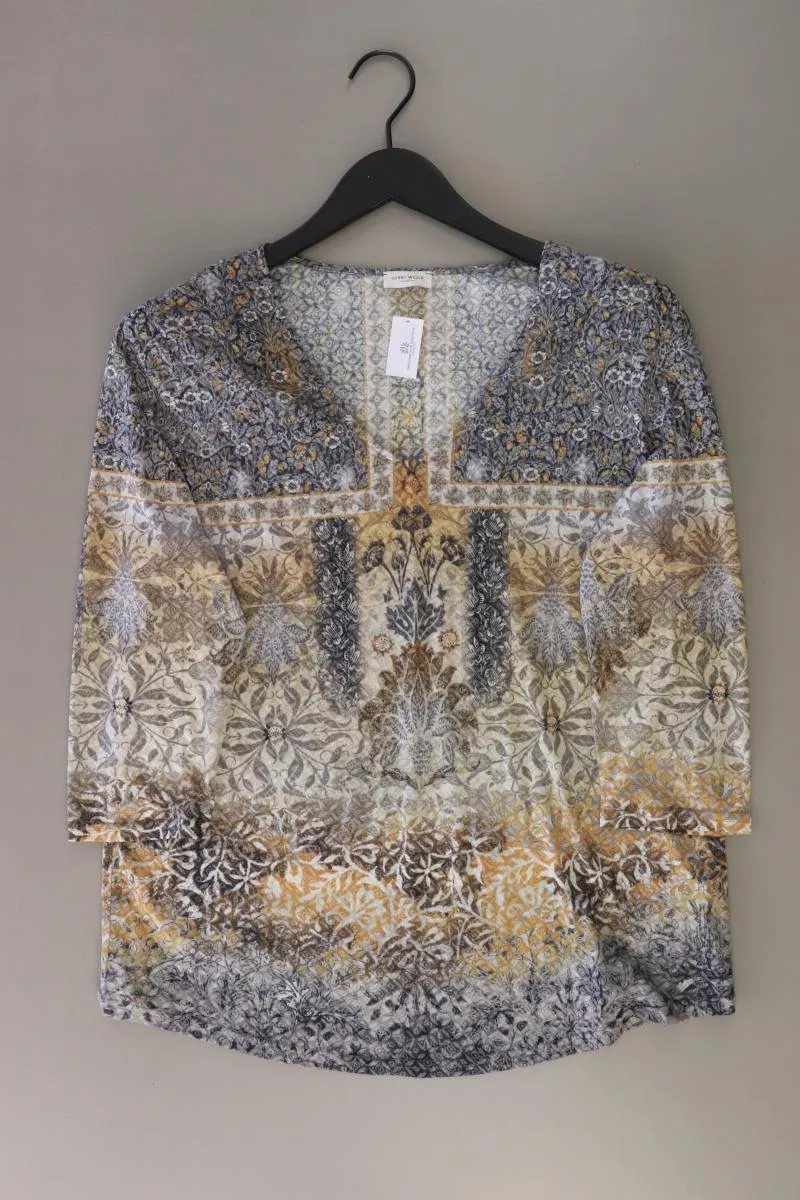 Gerry Weber Printshirt Gr. 42 3/4 Ärmel grau aus Polyester