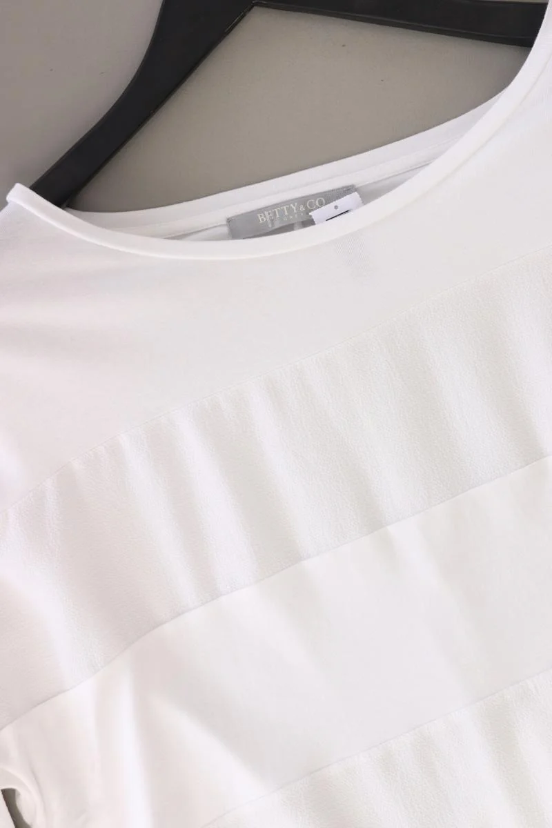 Betty & Co. Oversize-Shirt Gr. M 3/4 Ärmel weiß